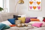  suede cushion with piping